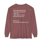 Dear Person Behind Me Unisex Long Sleeve Tee