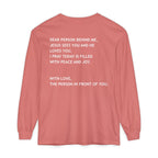 Dear Person Behind Me Unisex Long Sleeve Tee