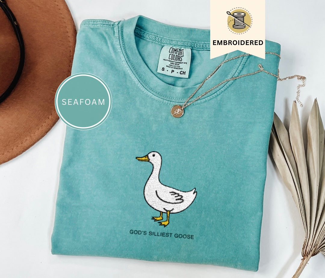 God's Silliest Goose Embroidered Unisex Tee